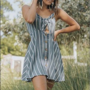 Ocean Drive Seaside Striped Tie Front Dress